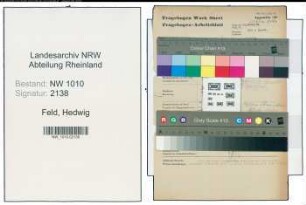 Entnazifizierung Hedwig Feld , geb. 27.03.1896 (Lebensmittelhaendlerin)