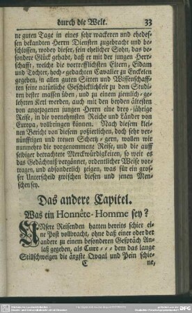 Das andere Capitel. Was ein Honnête-Homme sey?