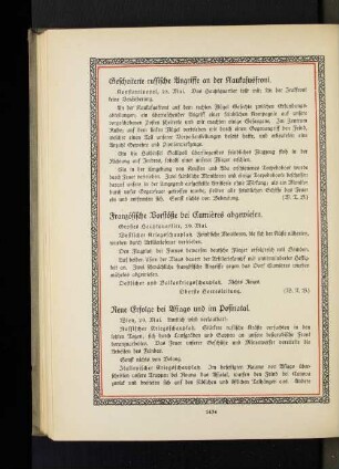 Französische Vorstöße bei Cumiéres abgewiesen.