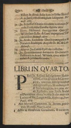 Libri In Quarto