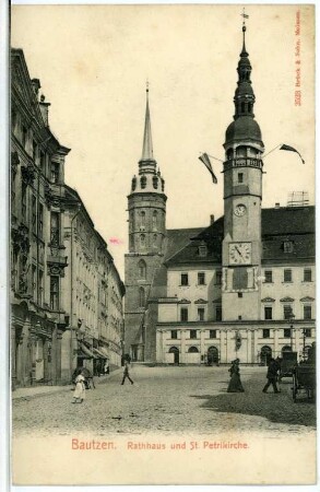 Bautzen. Rathaus mit St. Petrikirche