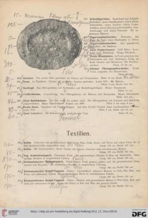 Textilien (Nr. 292-349)
