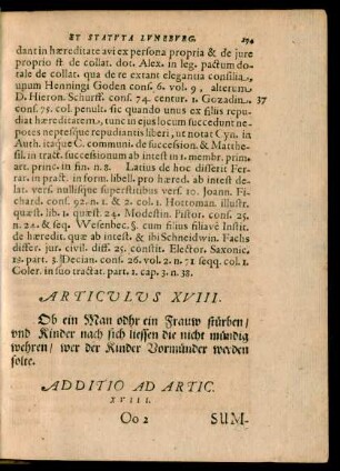 Articulus XVIII.