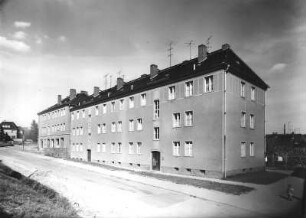 Roßwein. Wohnhäuser, Straße des Friedens 10/6. Straßenansicht