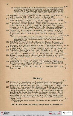 Nachtrag (Nr. 297-312)