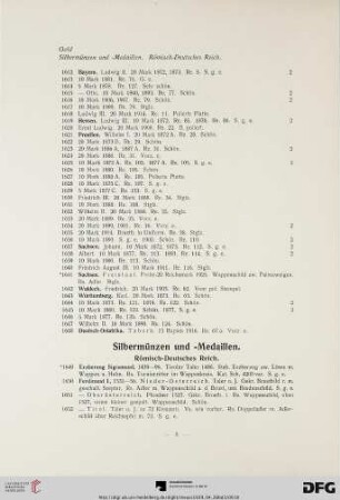 Silbermünzen und –Medaillen (Nr. 1649-23829