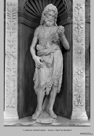 Altar mit den Heiligen Franziskus, Johannes dem Täufer, Antonius von Padua : Altarplatte mit Heiligen in Nischen