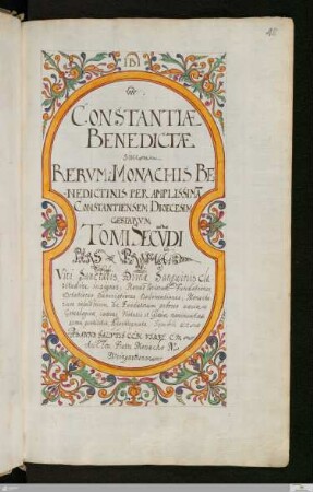 Constantiae Benedictae, Band 2, Teil 1 und 2 - HB V 4