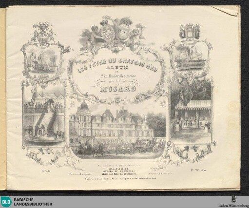 Les fêtes du chateau d'eu : album de six quadrilles faciles pour le piano