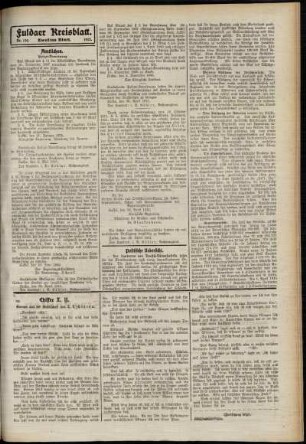 Zweite Ausgabe vom Donnerstag, den 15. Mai 1913.