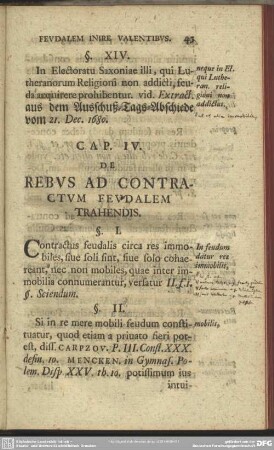 Cap. IV. De Rebus Ad Contractum Feudalem Trahendis