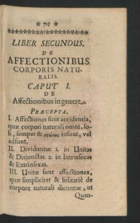 Liber Secundus. De Affectionibus Corporis Naturalis.