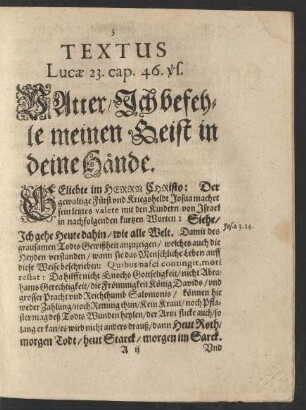 Textus Lucae 23. cap. 46. vs.