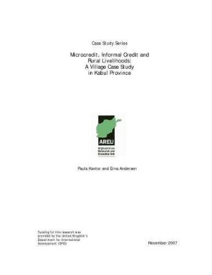 Microcredit, informal credit and rural livelihoods: a village case study in Kabul province
