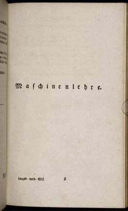 Maschinenlehre.
