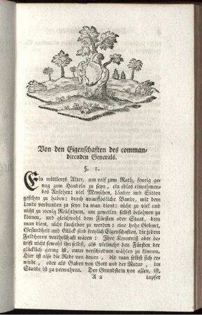 Von den Eigenschaften des commandirenden Generals.
