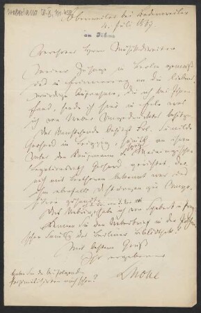 Brief an Friedrich Wilhelm Jähns : 04.07.1867