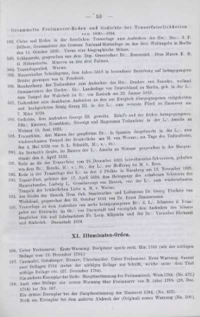 XI. Illuminaten-Orden.