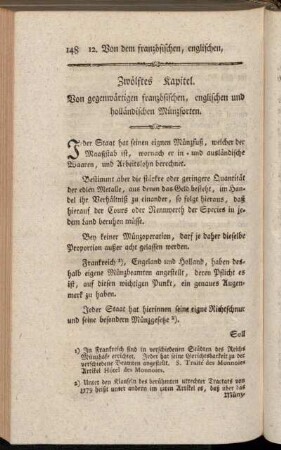 Zwölftes Kapitel. Von gegenwärtigen französischen, englischen und holländischen Münzsorten