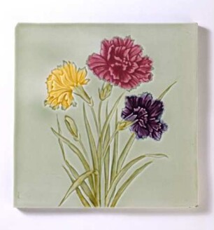 Jugendstilfliese mit floralem Muster