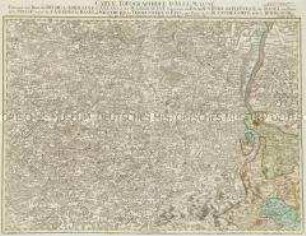 Grand Atlas . Bl. 66 (Lothringen, Elsass, Baden, Schweiz...): Contenant une Partie du Duché de Lorraine, d'Allsas, et du Margraviat Superieur de Baaden Durlach, L'Evecé de Basel, une Partie de la Suisse savoir les Cantons de Basel, et Solothurn, le Territoire de Biel, une Partie de la Franche Comté, et de la Bourgogne.