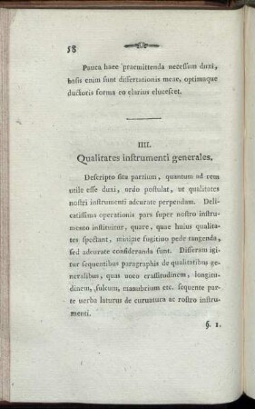 IIII. Qualitates instrumenti generales.