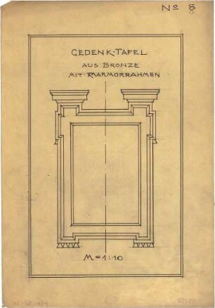 Pfann, Paul; Übungsblätter zur Perspektive - Gedenktafel (Ansicht)