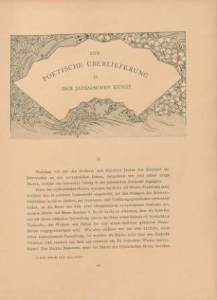 Die poetische Überlieferung in der japanischen Kunst II