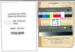 Entnazifizierung Gertrud Meyer, geb. 15.02.1893 (Krankenkassenangestellte)