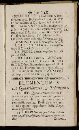Elementum IV. De Quadrilateris, & Triangulis.