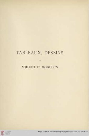 Tableaux, Dessins et Aquarelles Modernes (Nr. 70 - 191)