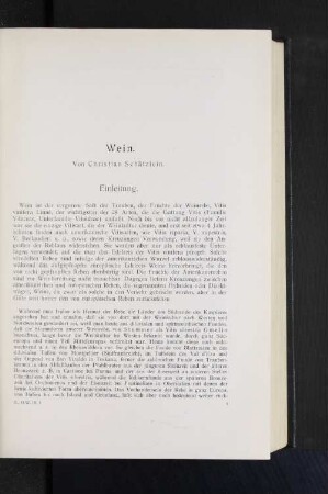 Wein. Von Christian Schätzlein.