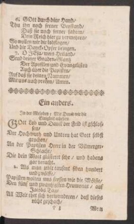 Ein anders. Jn der Melodey: Mit David wir die Einigkeit erheben
