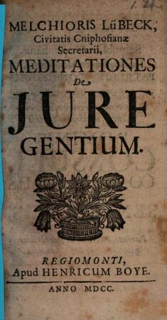Meditationes de iure gentium
