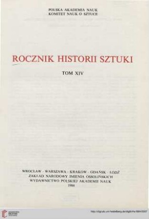 14: Rocznik Historii Sztuki