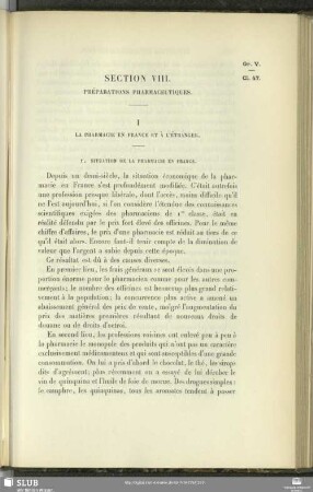 Section VIII. Préparations Pharmaceutiques