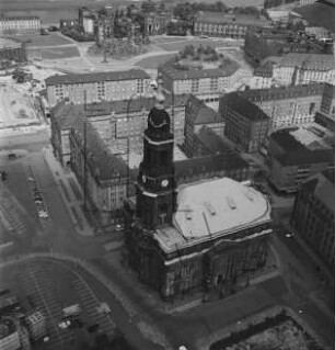Kreuzkirche am Altmarkt in Dresden : Blickrichtung Nordosten