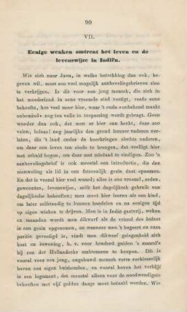 VII. Eenige wenken omtrent het leven en de levenswijze in Indien