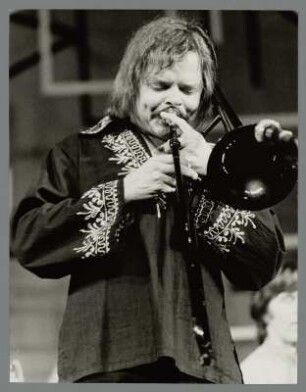 Ehe Thelin : Portrait des Jazz-Posaunisten Ehe Thelin beim Jazz Jamboree Warschau 1979