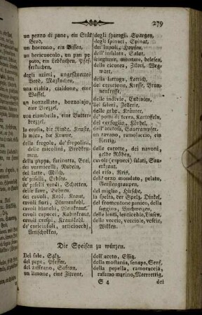 Die Speisen zu wuerzen - Beiwoerter
