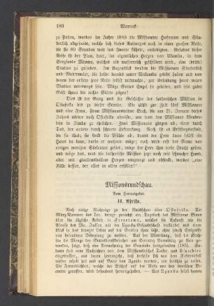 Missionsrundschau. II. Afrika