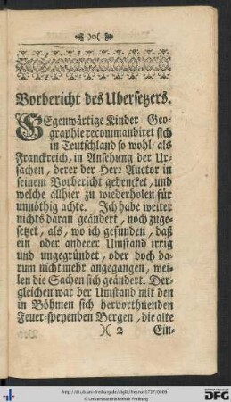 Vorbericht des Übersetzers.