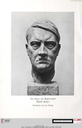 Der Führer und Reichskanzler Adolf Hitler. Bronzebüste von Fritz Klimsch