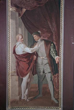 Szene aus Egmont: Wilhelm von Oranien will Egmont überreden, ihm zu folgen