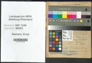 Entnazifizierung Ernst Reimers , geb. 23.12.1909 (Betriebsleiter)