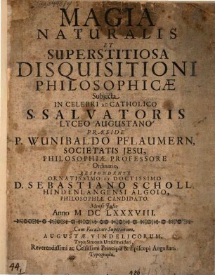 Magia naturalis et superstitiosa
