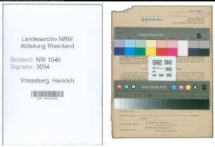 Entnazifizierung Heinrich Vosseberg , geb. 12.01.1895 (Schuhmacher)