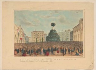 Festbeleuchtung der Piazza Reale della Scala, Mailand