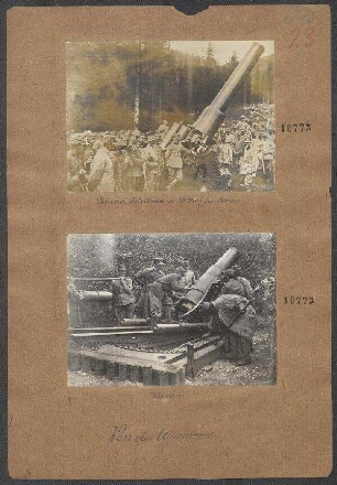 Schwerer ital. Mörser in Stellung am Isonzo