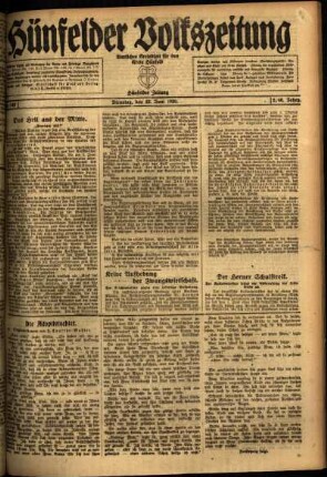 Ausgabe vom Dienstag, den 22. Juni 1920.